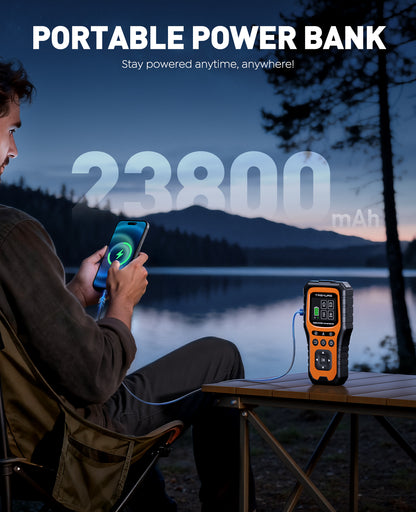 Car Battery Jump Starter with OBD2 Scanner 5000A, Car Battery Jumper Starter Portable (All Gas/10L Diesel), 12V Jump Box Jumper Cables, Code Reader for Check Engine Light, Diagnostic Tool