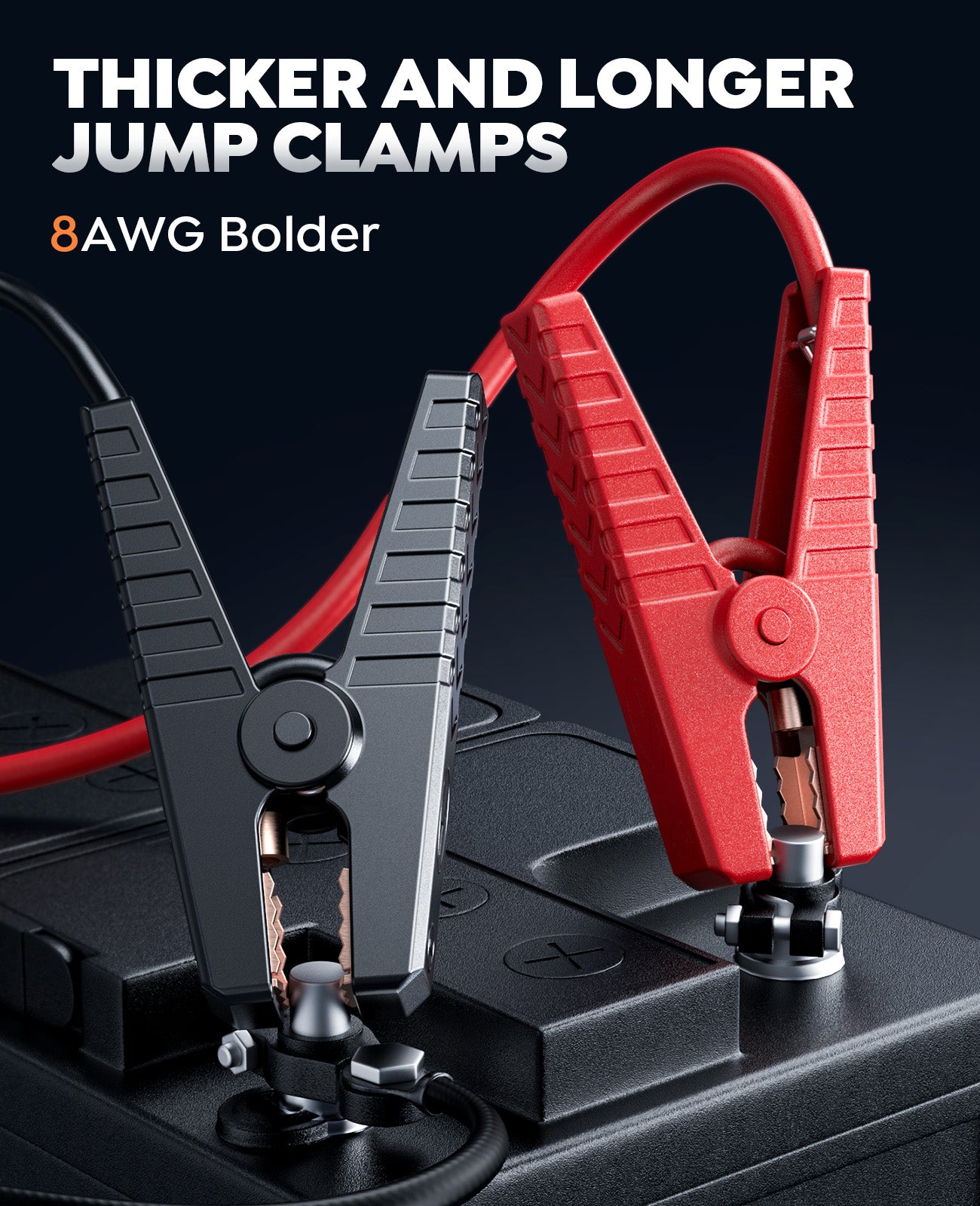 TREKURE Car Battery Jump Starter 8000A 26800mAh, Portable Car Jump Starter for All Gas and 12L Diesel Engines, Power Bank & Battery Jumper, Portable Jump Box Car Battery with Fast Charge, LED Light