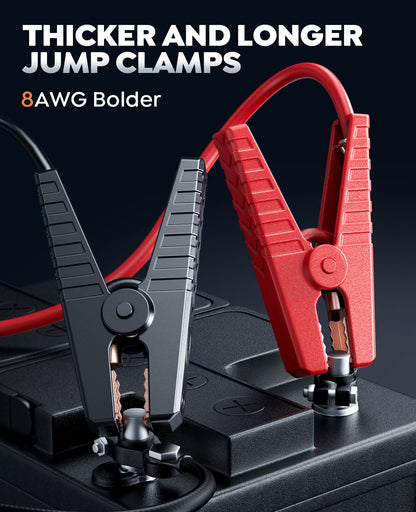 TREKURE Car Battery Jump Starter 8000A 26800mAh, Portable Car Jump Starter for All Gas and 12L Diesel Engines, Power Bank & Battery Jumper, Portable Jump Box Car Battery with Fast Charge, LED Light